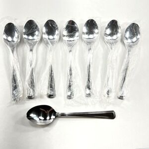 Hampton Silversmiths Soup Spoons 8 Stainless Flatware Extras Replacement HSV188
